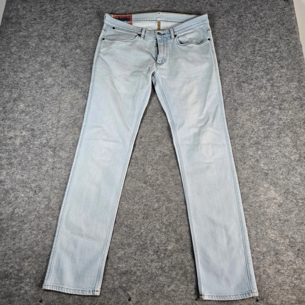 Acne Studios Mens Blue Max Lt Blue Slim Tapered Jeans 33x32